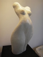 White Stone Woman, high fire clay, 33" x 17"