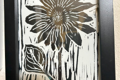 Unflower block print